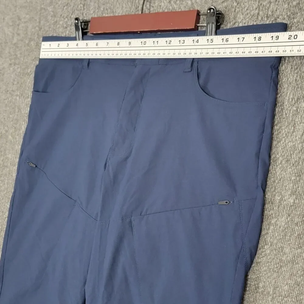Ozark Trail Hiking Pant Men 38x24 Blue Straight Leg Nylon Blend Articulated Knee